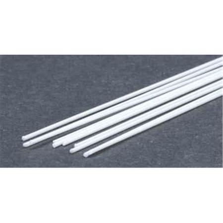 Evergreen 0.03 In. Styrene Round Rod Railroad Building Supply, Solid White EVG219